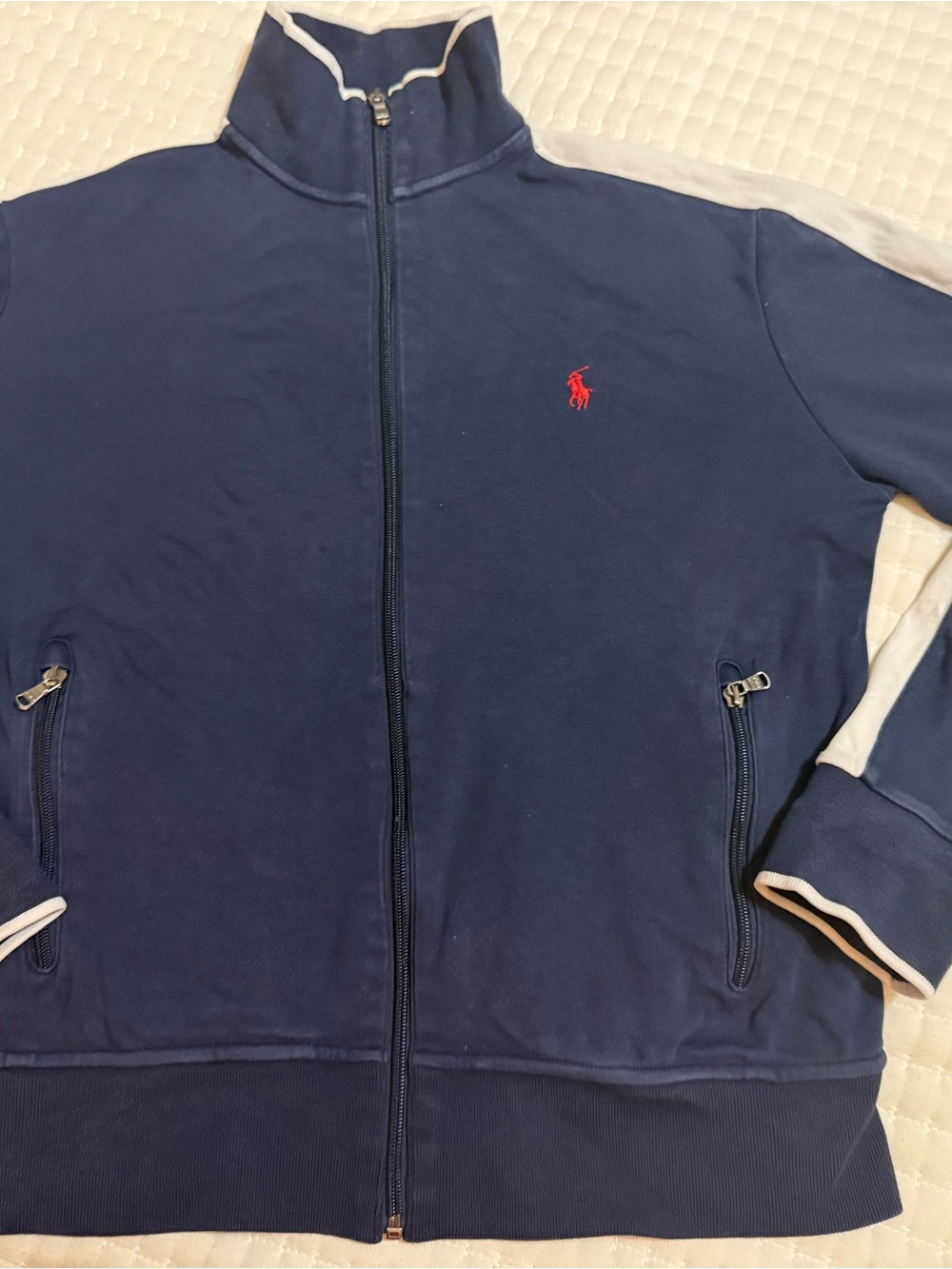 Polo by Ralph Lauren Navy Zip Jacket with Gold Logo